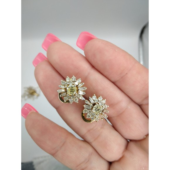 14kt Gold & Diamond Flower set 4.55ct 22.03 Grams - Picture 2 of 10